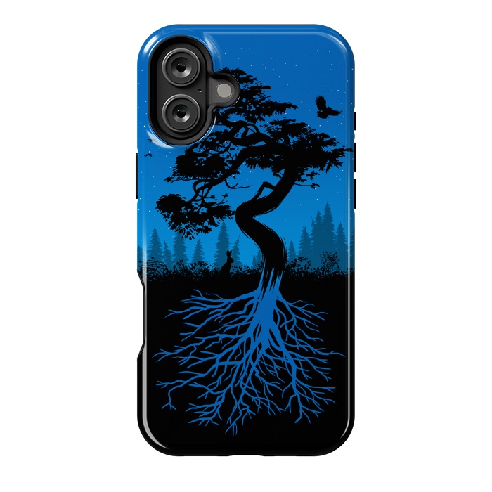 iPhone 16 Plus StrongFit Bonsai roots at night by Alberto