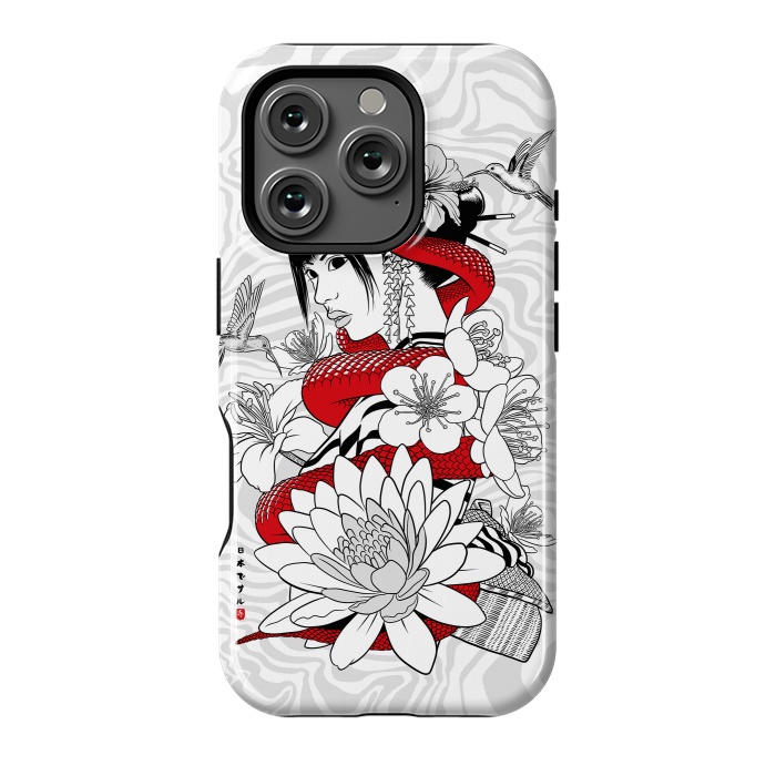 iPhone 16 Pro StrongFit Snake and Geisha by Alberto