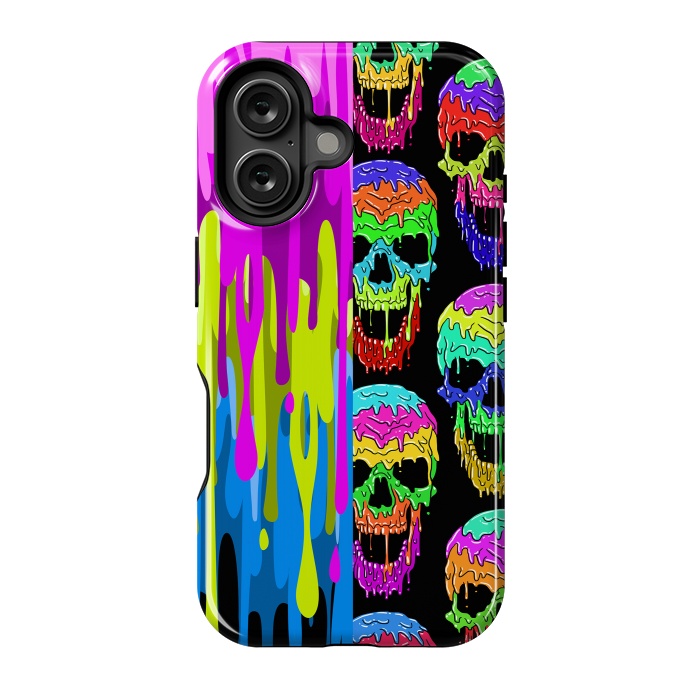 iPhone 16 StrongFit Skulls and liquid by Alberto