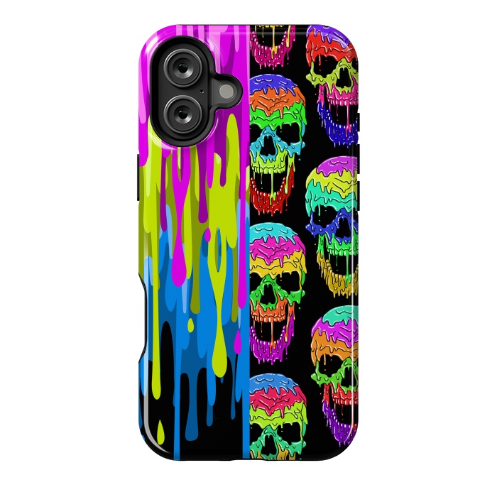 iPhone 16 Plus StrongFit Skulls and liquid by Alberto