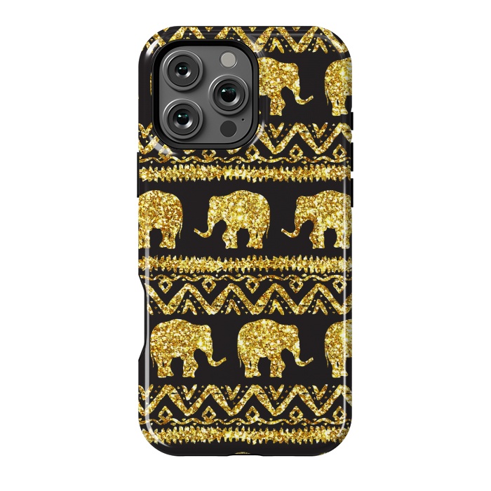 iPhone 16 Pro Max StrongFit glitter elephant by haroulita