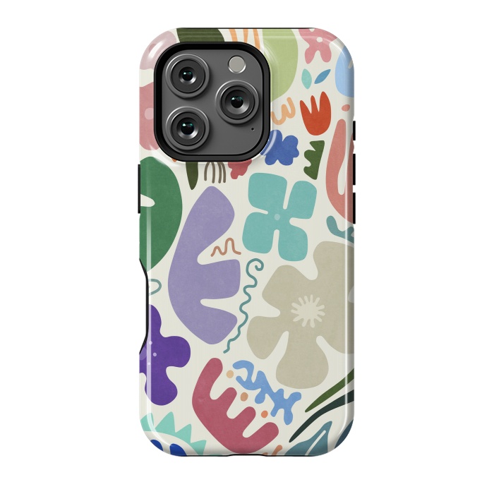 iPhone 16 Pro StrongFit Floral Shapes by amini54