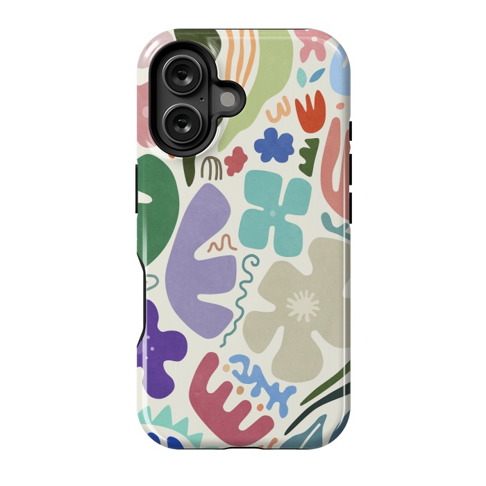 iPhone 16 StrongFit Floral Shapes by amini54