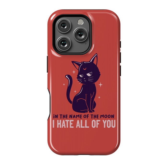 iPhone 16 Pro StrongFit In The Name Of The Moon Funny Cute Cat by eduely