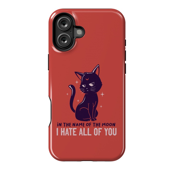 iPhone 16 Plus StrongFit In The Name Of The Moon Funny Cute Cat by eduely