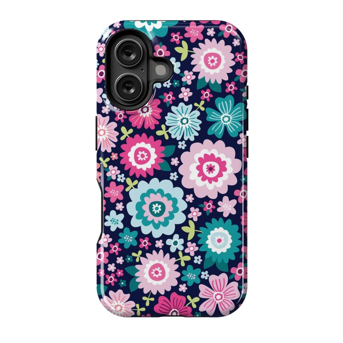 iPhone 16 StrongFit Cute pattern in colorful flower  by ArtsCase