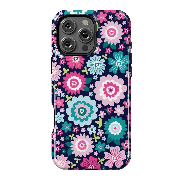 iPhone 16 Pro Max StrongFit Cute pattern in colorful flower  by ArtsCase