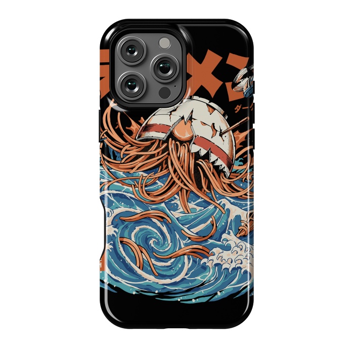 iPhone 16 Pro Max StrongFit Black Dark Great Ramen off Kanagawa by Ilustrata