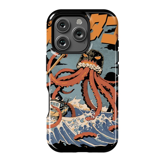 iPhone 16 Pro StrongFit Black The Tako Sushi by Ilustrata