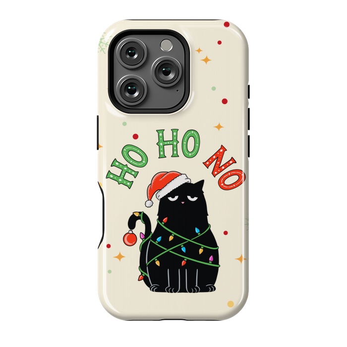 iPhone 16 Pro StrongFit Cat and Christmas NO by Coffee Man