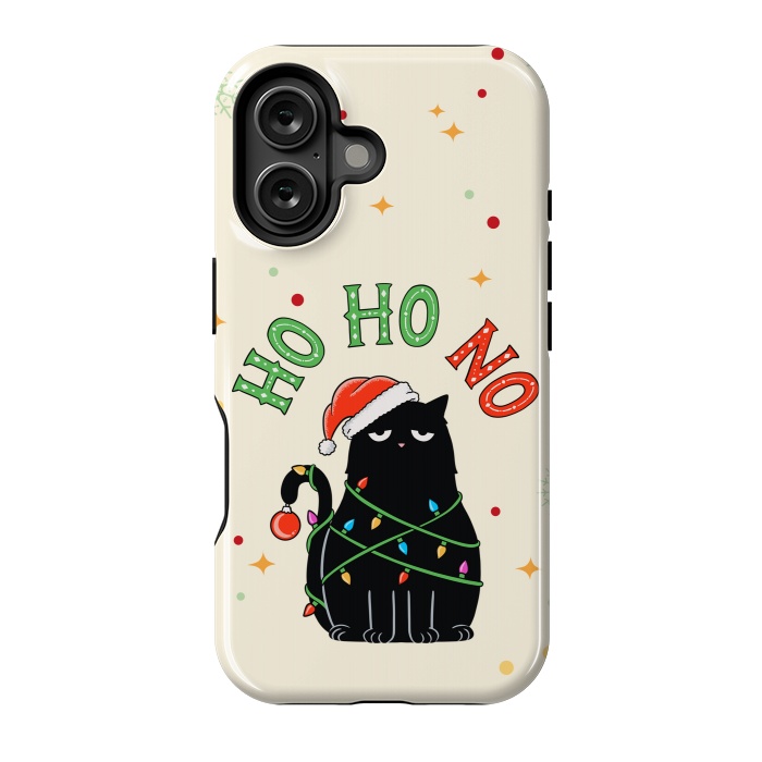 iPhone 16 StrongFit Cat and Christmas NO by Coffee Man