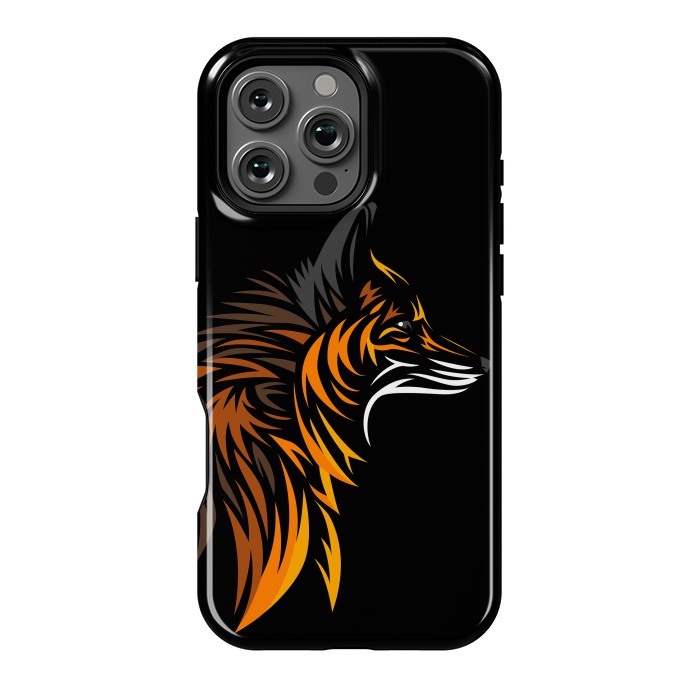 iPhone 16 Pro Max StrongFit Tribal fox face by Alberto