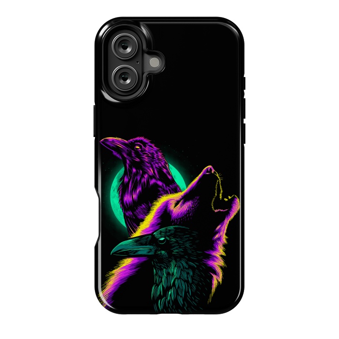 iPhone 16 Plus StrongFit Raven and wolf by Alberto