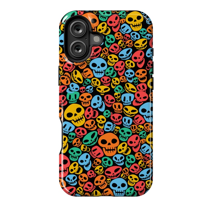 iPhone 16 Plus StrongFit Color Skulls by Alberto