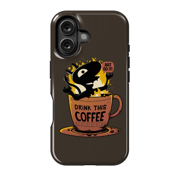 iPhone 16 StrongFit Luci Coffee by eduely