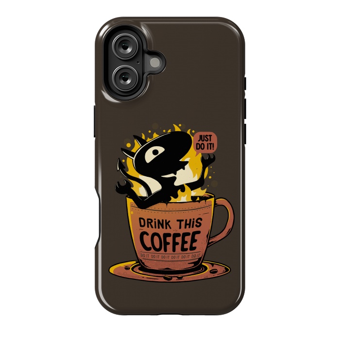 iPhone 16 Plus StrongFit Luci Coffee by eduely