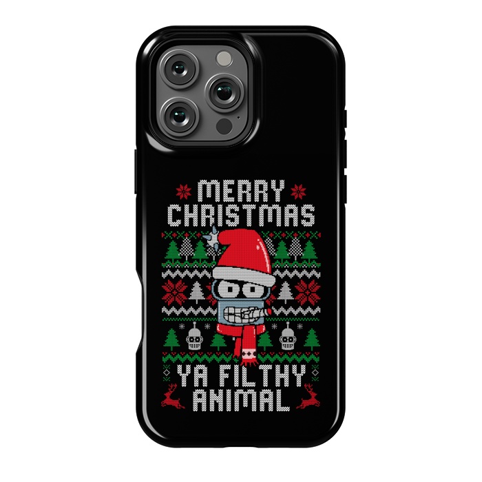 iPhone 16 Pro Max StrongFit Merry Christmas Ya Filthy Animal by eduely