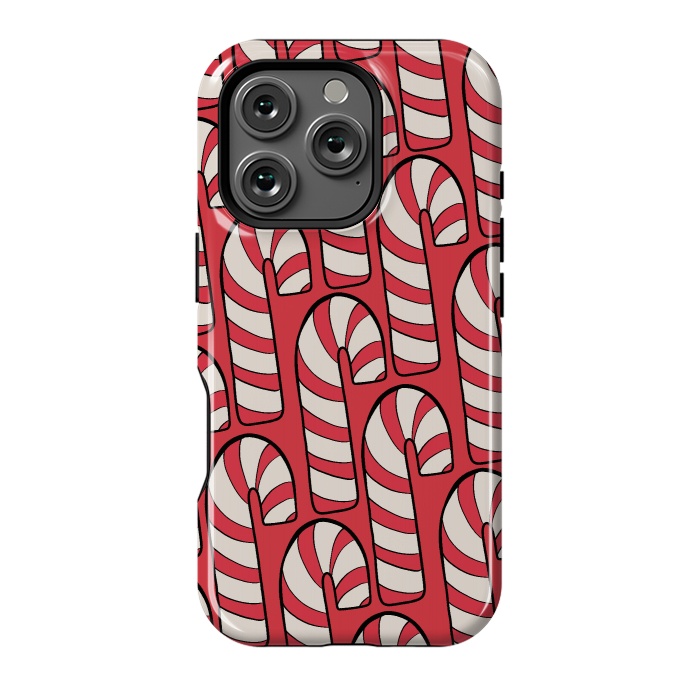 iPhone 16 Pro StrongFit The red candy canes by Steve Wade (Swade)