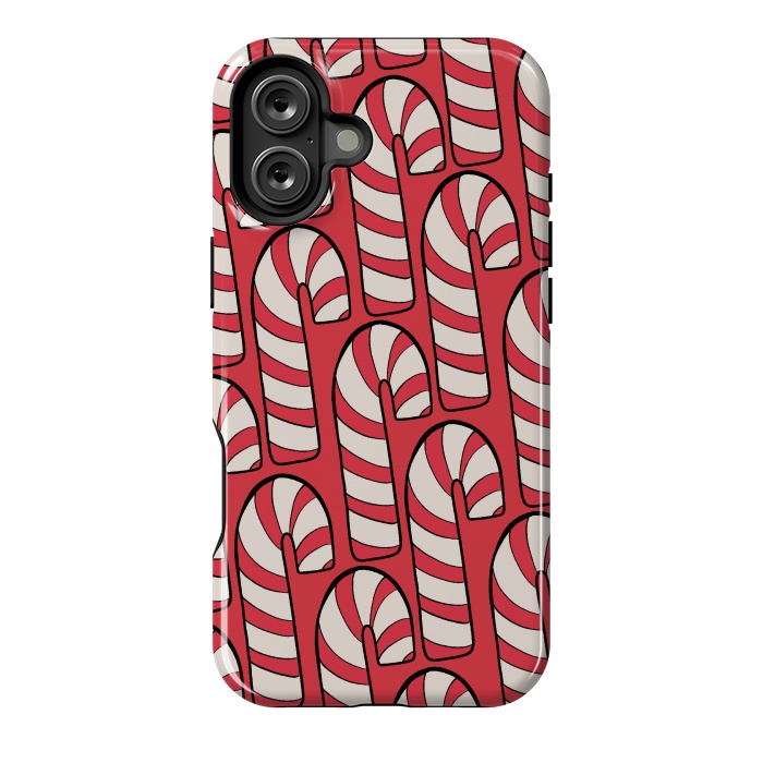 iPhone 16 Plus StrongFit The red candy canes by Steve Wade (Swade)