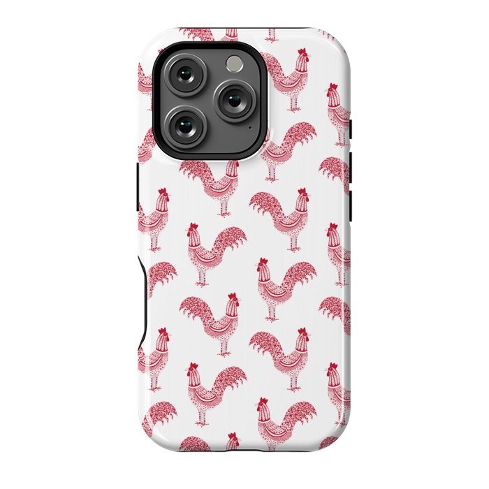 iPhone 16 Pro StrongFit Magnificent Roosters by Nic Squirrell