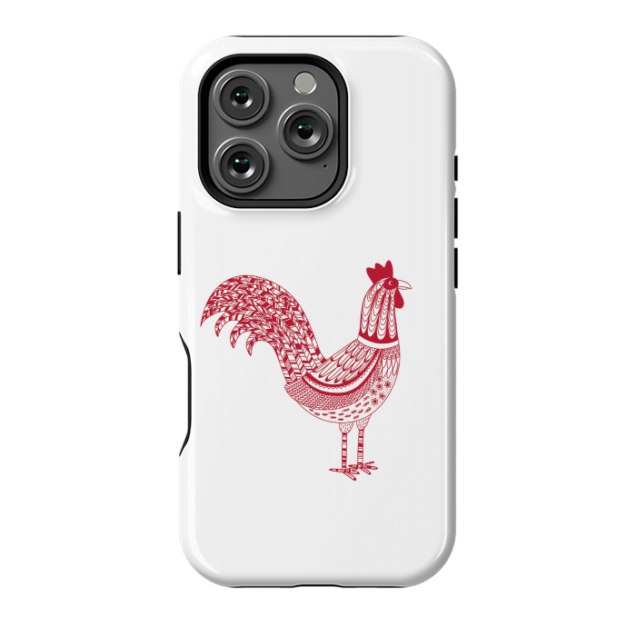 iPhone 16 Pro StrongFit The Most Magnificent Rooster in the Chicken Coop by Nic Squirrell