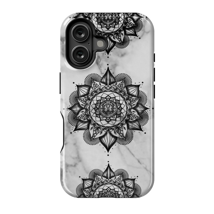 iPhone 16 StrongFit Cute Flower Mandala by CAS