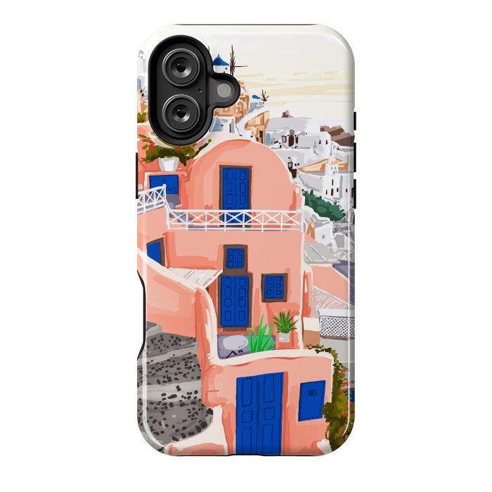 iPhone 16 Plus StrongFit Santorini Greece Architecture by Uma Prabhakar Gokhale