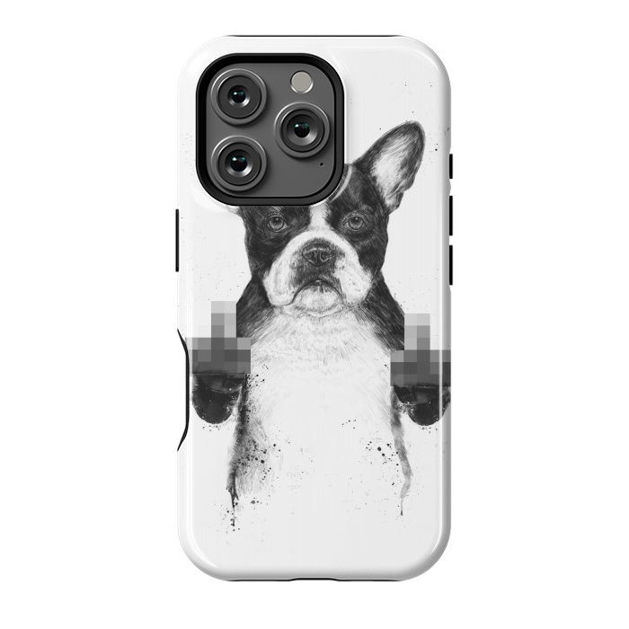 iPhone 16 Pro StrongFit Censored dog by Balazs Solti