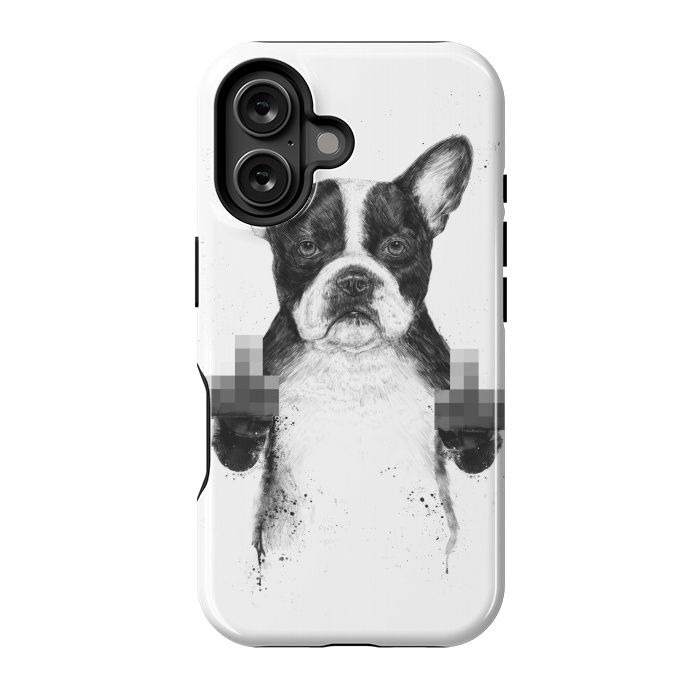 iPhone 16 StrongFit Censored dog by Balazs Solti