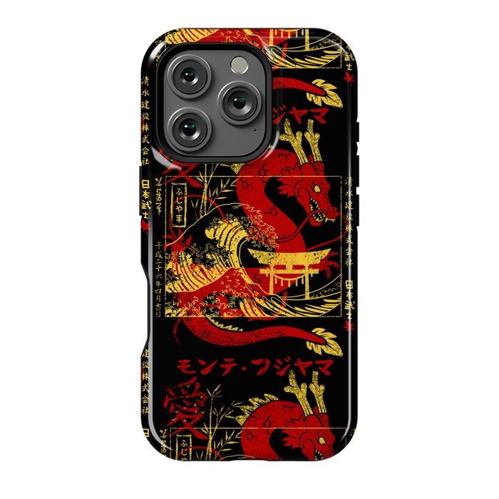 iPhone 16 Pro StrongFit Red chinese dragon gold by Alberto