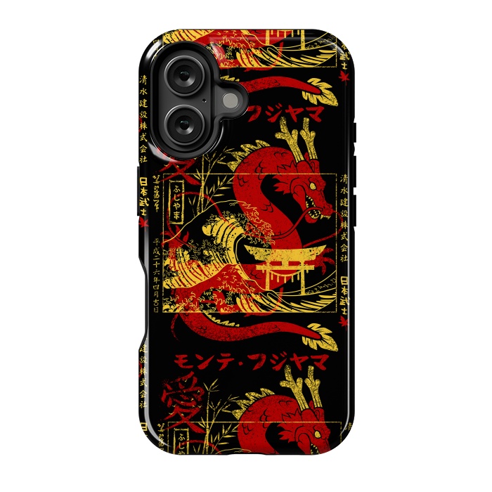 iPhone 16 StrongFit Red chinese dragon gold by Alberto