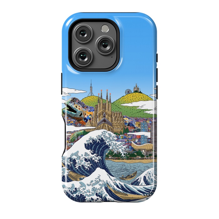 iPhone 16 Pro StrongFit The great wave in Barcelona by Alberto