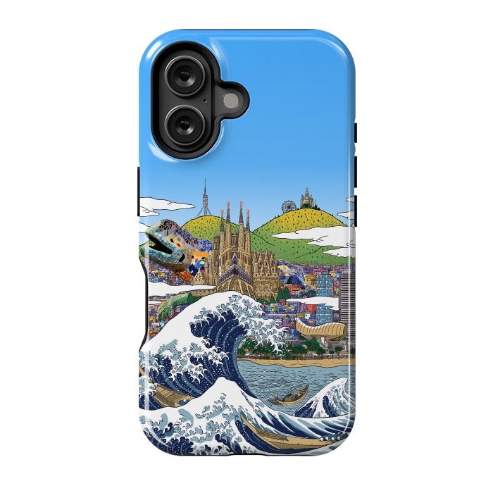 iPhone 16 StrongFit The great wave in Barcelona by Alberto