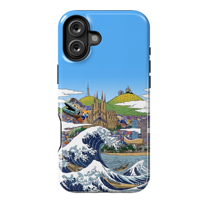 iPhone 16 Plus StrongFit The great wave in Barcelona by Alberto