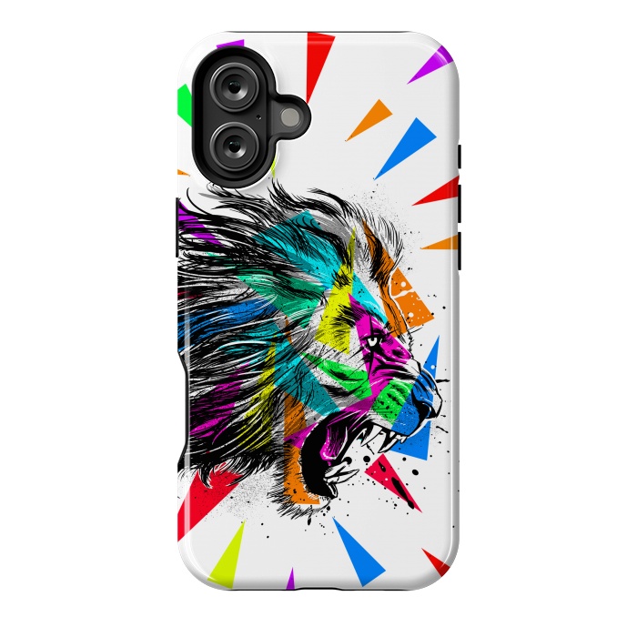 iPhone 16 Plus StrongFit Sketch lion triangle by Alberto