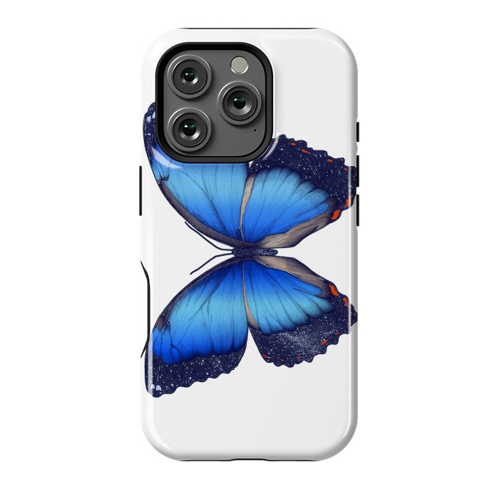 iPhone 16 Pro StrongFit Cosmic Blue Butterfly by ECMazur 