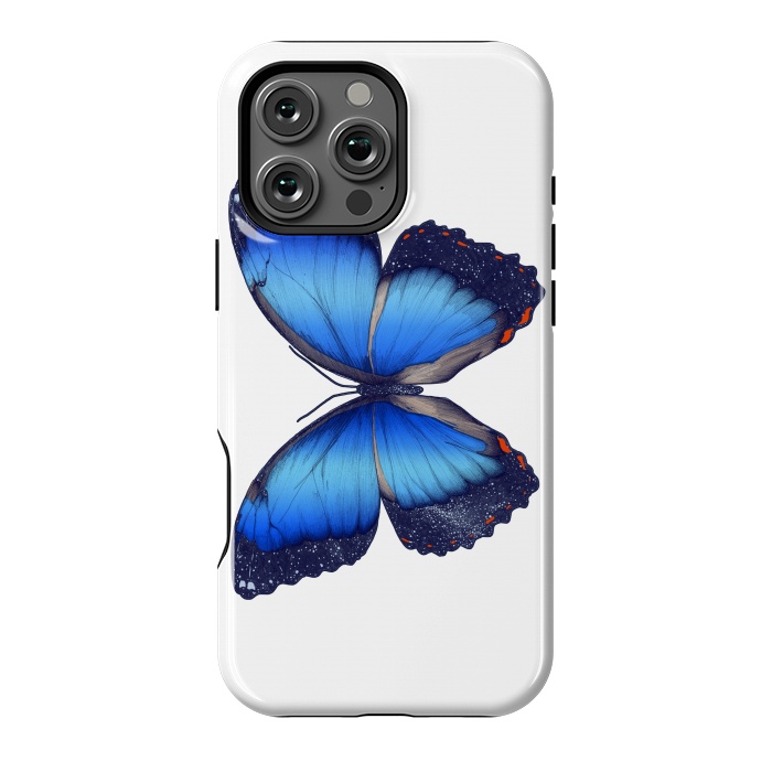 iPhone 16 Pro Max StrongFit Cosmic Blue Butterfly by ECMazur 