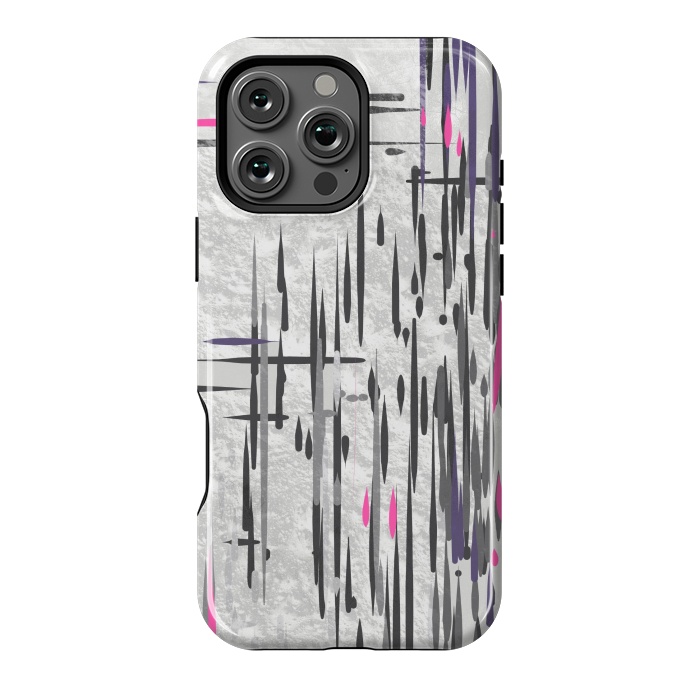 iPhone 16 Pro Max StrongFit Abstract pink and grey highlights  by Josie