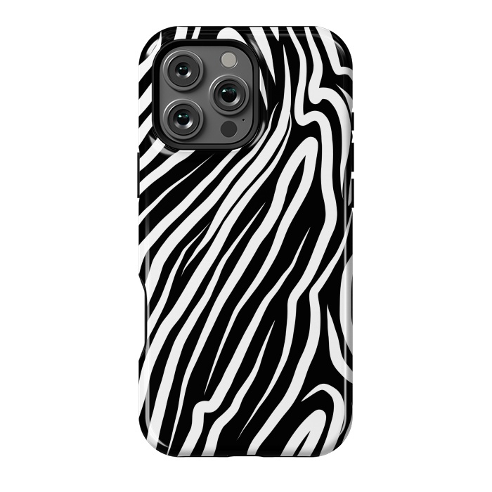 iPhone 16 Pro Max StrongFit Zebra work abstract by Josie