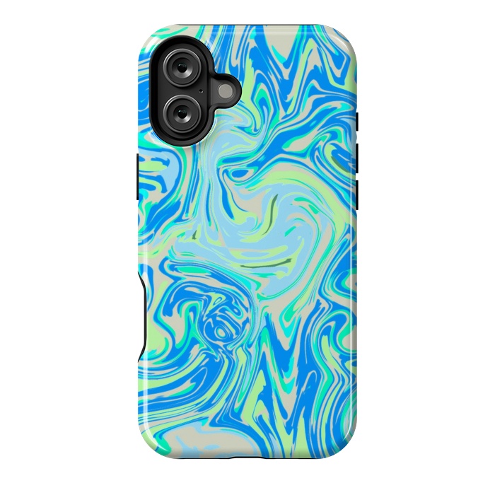 iPhone 16 Plus StrongFit Blue whirlpool by Josie