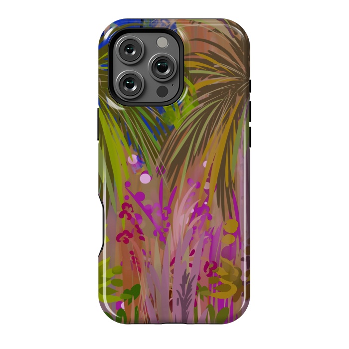 iPhone 16 Pro Max StrongFit Pink palms by Josie