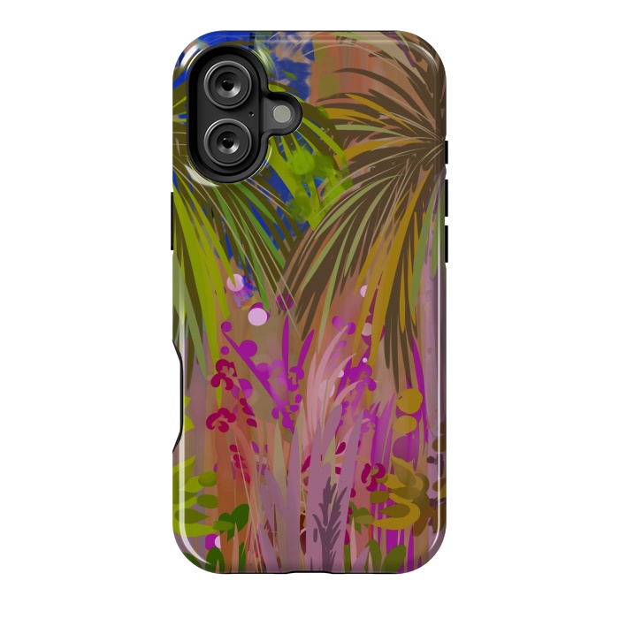 iPhone 16 Plus StrongFit Pink palms by Josie