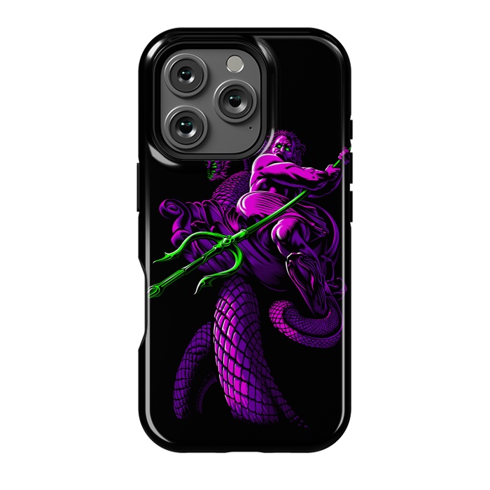 iPhone 16 Pro StrongFit Poseidon with Trident and Dragon by Alberto