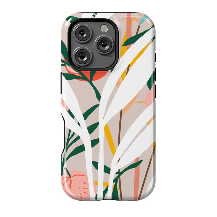 iPhone 16 Pro StrongFit Abstract Plant Blush by Uma Prabhakar Gokhale