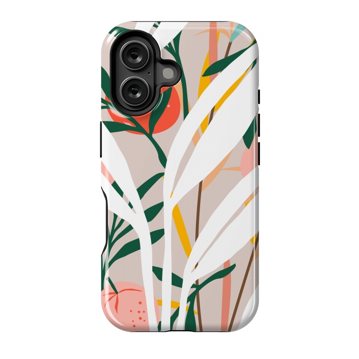 iPhone 16 StrongFit Abstract Plant Blush by Uma Prabhakar Gokhale