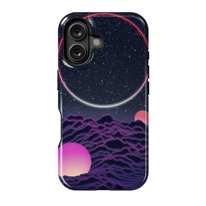 iPhone 16 StrongFit Neon Moonscape by amini54