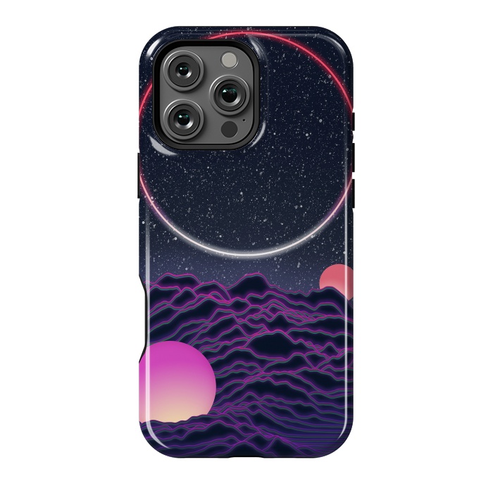 iPhone 16 Pro Max StrongFit Neon Moonscape by amini54