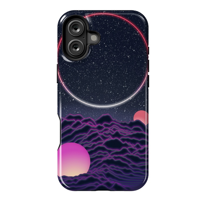 iPhone 16 Plus StrongFit Neon Moonscape by amini54