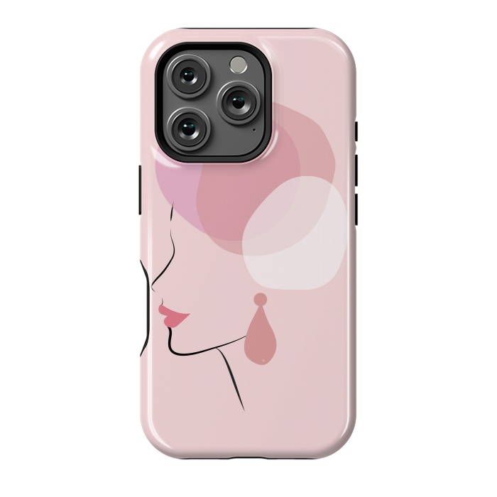 iPhone 16 Pro StrongFit Pink Bubble Lady by Martina