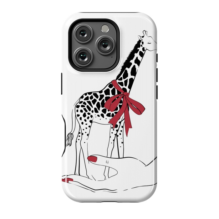 iPhone 16 Pro StrongFit Holding Giraffe by Martina